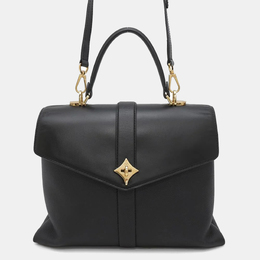 Louis Vuitton Noir Leather Rose De Van MM Satchel Bag 1157652