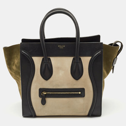 Celine Multicolor Leather and Suede Mini Luggage Tote 1160322