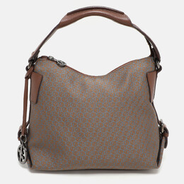 Giorgio Armani Brown/Grey Signature Canvas and Leather Hobo 1160113