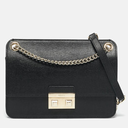 Furla Black Leather Bella Crossbody Bag 1160051