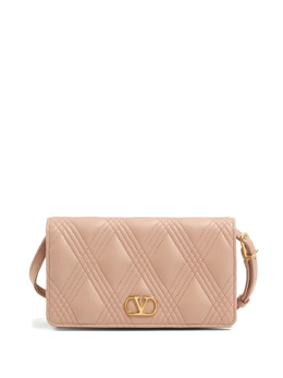 МИНИ-СУМКА НА ПЛЕЧО Valentino Garavani QUILTIE 67 ИЗ СТЕГАНОЙ КОЖИ НАППЫ, розовый wp0av2mic | розовый
