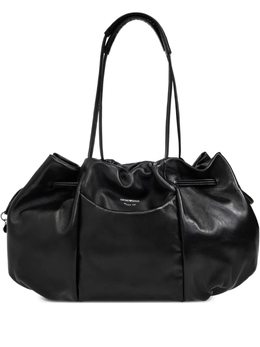 Сумка-тоут Emporio Armani со сборками, черный ew001496af14834 | черный