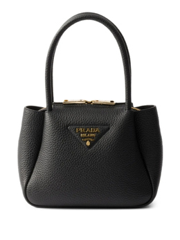Мини-сумка-тоут из кожи Prada, черный 1ba362v7no2dkv | черный