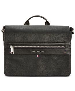 Мужская сумка-мессенджер leo из искусственной кожи pebble Tommy Hilfiger, черный 6422395 | black