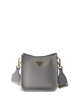 Мини-сумка через плечо из кожи Prada, серый 1bh191v7no2dkv | серый