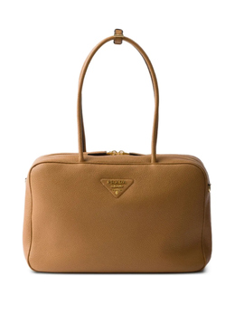 Большая кожаная сумка через плечо Prada, коричневый 1bb128vono2dkv | коричневый