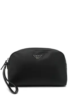 Emporio Armani logo-plaque wash bag 30401712