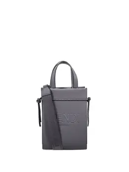 Сумка-тоут с тисненым логотипом Fendi, серый 29807950 | серый