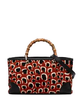 Gucci 2016-2024 Medium Pony Hair Bamboo Shopper satchel 30692924