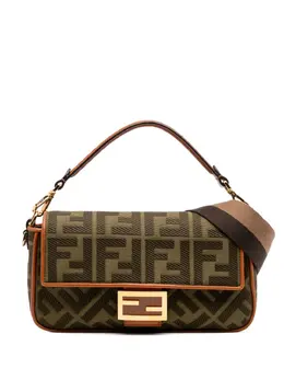 Fendi 2010-2024 Zucca Embroidered Canvas Baguette satchel 30701871