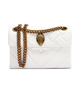 Кожаная сумка через плечо mini kensington Kurt Geiger, белый kg252w00000901900os | balta