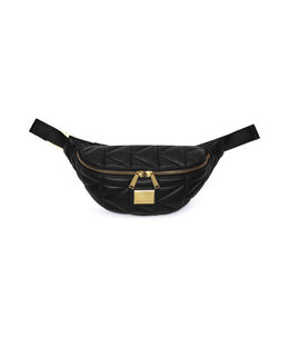Кожаная поясная сумка со стеганой подкладкой Karl Lagerfeld, черный kl245w00008508700os | juoda
