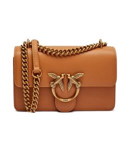 Кожаная сумка через плечо love one mini Pinko, коричневый pi251w000074c6700os | ruda