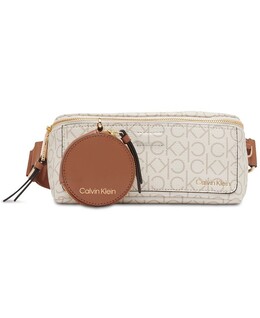 Поясная сумка-трансформер Millie Signature с отделением для монет на молнии Calvin Klein, слоновая кость/кремовый 16381850 | vanilla khaki/caramel