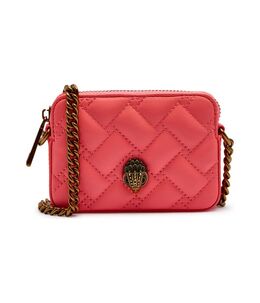 Кожаная сумка через плечо micro kensington Kurt Geiger, розовый kg252w00006204600os | rožinė