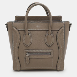 Celine Taupe Leather Nano Luggage Tote 1160809