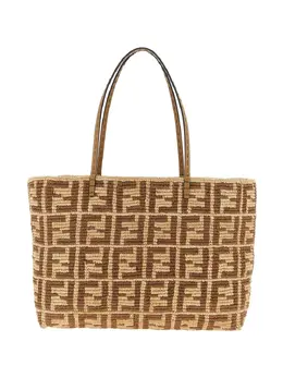 Сумка-тоут с узором FF Fendi, нейтральный 30528173 | нейтральные цвета