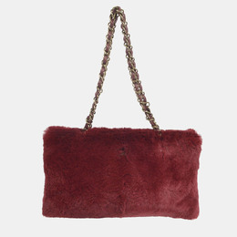 Chanel Bordeaux Fur Chain Tote Bag 1161965