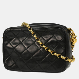 Chanel Black Lambskin Quilted Mini Camera Bag 1161888