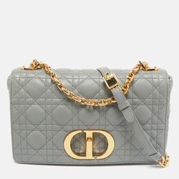 Christian Dior Grey Cannage Leather Medium Caro Shoulder Bag 1161057