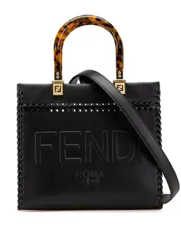 Fendi 2010-2024 Small Whipstitch Leather Sunshine Shopper Tote satchel 30760140