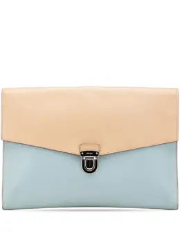 Prada 2013-2024 Bicolor Saffiano Envelope Pushlock clutch bag 30726337