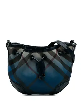 Burberry 2000-2017 Supernova Check Coated Canvas Gradient Drawstring crossbody bag 30749039