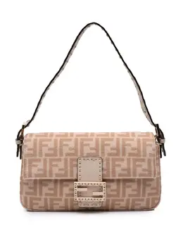 Fendi 2000-2010 Zucca Wool Selleria Baguette shoulder bag 30749024