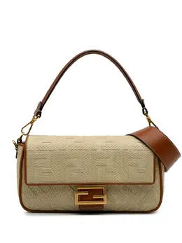 Fendi 2010-2024 Zucca Embroidered Canvas Baguette satchel 30728024