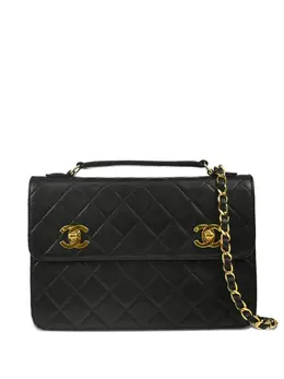 Chanel 1990s double CC turn-lock shoulder bag 30616955