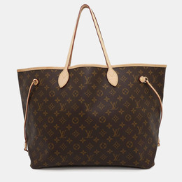 Louis Vuitton Beige Monogram Neverfull GM Tote Bag 1161138