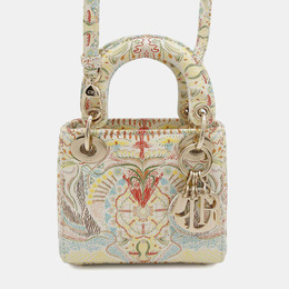 Christian Dior Multicolor Leather Lady Christian Dior Micro Top Handle Bag 1161128