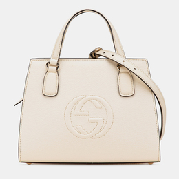 Gucci White Medium Dollar Calf Soho Satchel 1162411