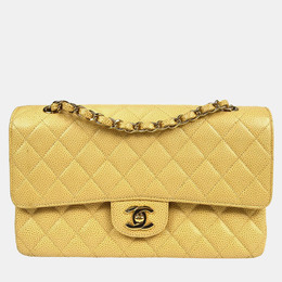 Chanel Beige Calfskin Medium Classic Double Flap Bag 1161995