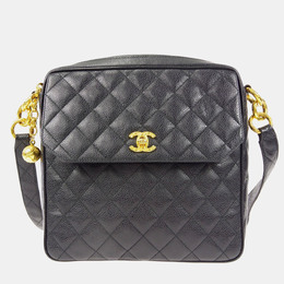 Chanel Black Calfskin Crossbody Flap Shoulder Bag 1161982