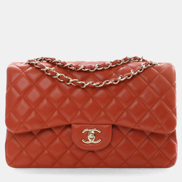 Chanel Red Classic Jumbo Double Flap Bag 1161668