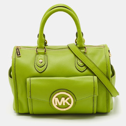 Michael Kors Lime Green Leather Medium Margo Satchel 1161518
