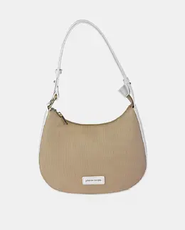 Мини-сумка-хобо на молнии Pierre Cardin из парусины, белый a54876353 | blanco