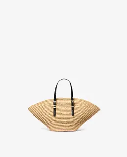 Сумка из соломы ручной работы Michael Kors, черный mp_0478263_30s5g9ft1w | negro