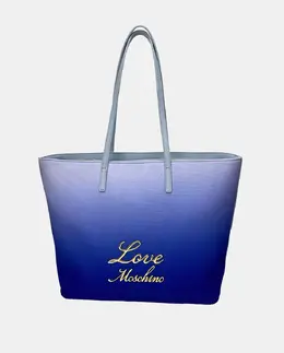 Большая сумка с принтом тай-дай и застежкой-молнией Love Moschino, синий a53533416 | azul