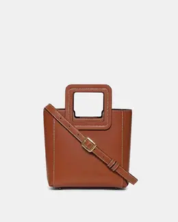 Сумка модели Shirley из веганской кожи Staud, коричневый a53377814 | camel