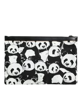 Сумка-клатч с рисунком «Панда» черного и белого цветов Dolce & Gabbana 0015298803 | black and white