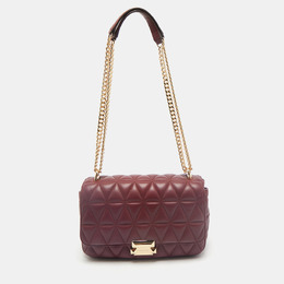 Michael Kors Burgundy Quilted Leather Sloan Chain Shoulder Bag 1161301