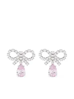 Self-Portrait bow-detail earrings 30412355