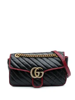 Gucci 2016-2024 Small GG Marmont Matelasse Leather Torchon Flap crossbody bag 30767715