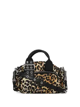 Ganni leopard-print tote bag 30097659