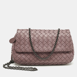 Bottega Veneta Old Rose Intreccaito Leather Olimpia Chain Shoulder Bag 1163161