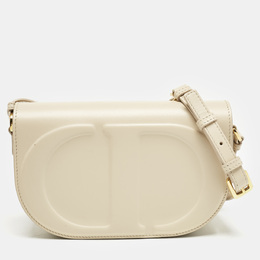 Christian Dior Beige Leather CD Signature Flap Crossbody Bag 1163171