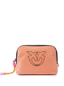 Pinko logo-embroidered make up bag 27215460