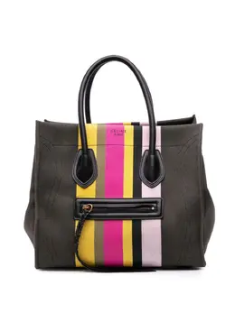Celine 2015 Medium Canvas Striped Phantom Luggage tote bag 30770290